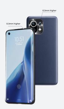 SmartDevil - Xiaomi mi 11 Plain Leder Case - Blau